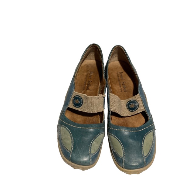 Joseph Seibel 96628 blue leather loafers size 10 - Picture 3 of 9